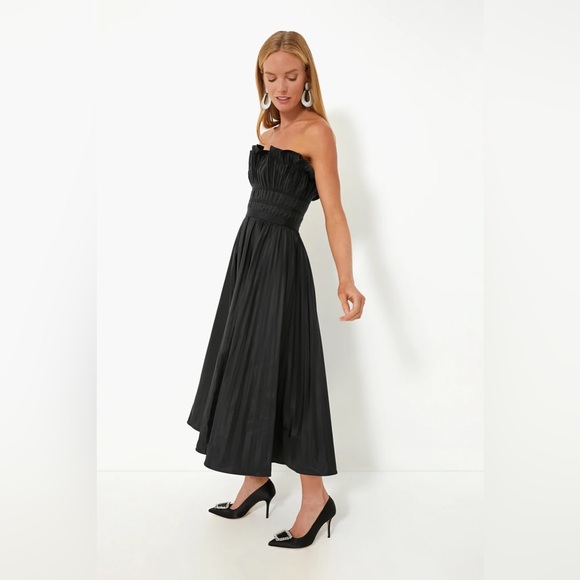 NWT Tuckernuck Moon River Black Pleated Maxi Dress - Picture 3 of 11